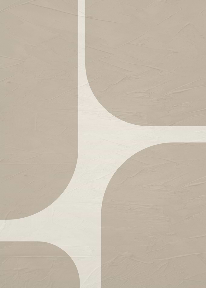 Abstract Beige Geometric Art
