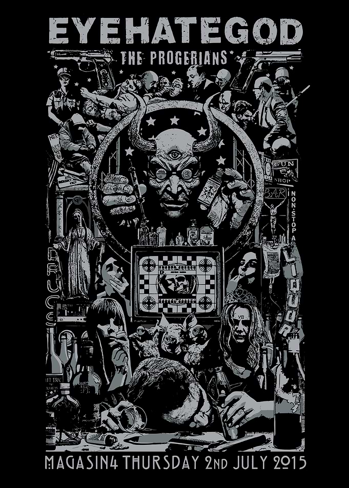 Eyehategod The Progerians Concert Poster