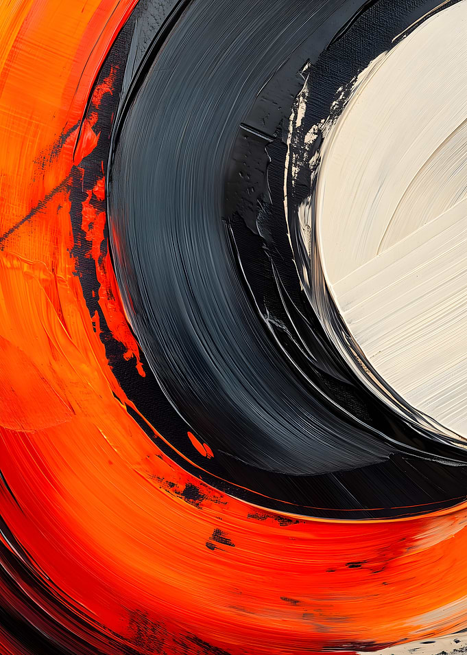 Abstract Circular Brushstrokes Painting