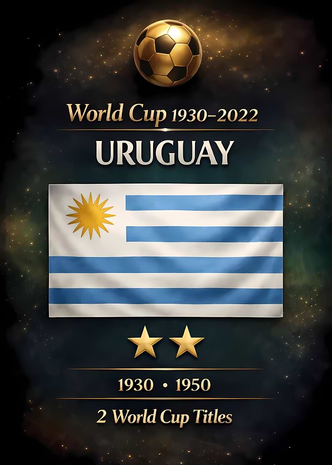 Uruguay World Cup Titles Poster