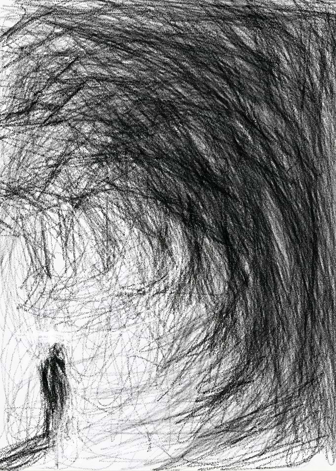 Charcoal Sketch of a Figure