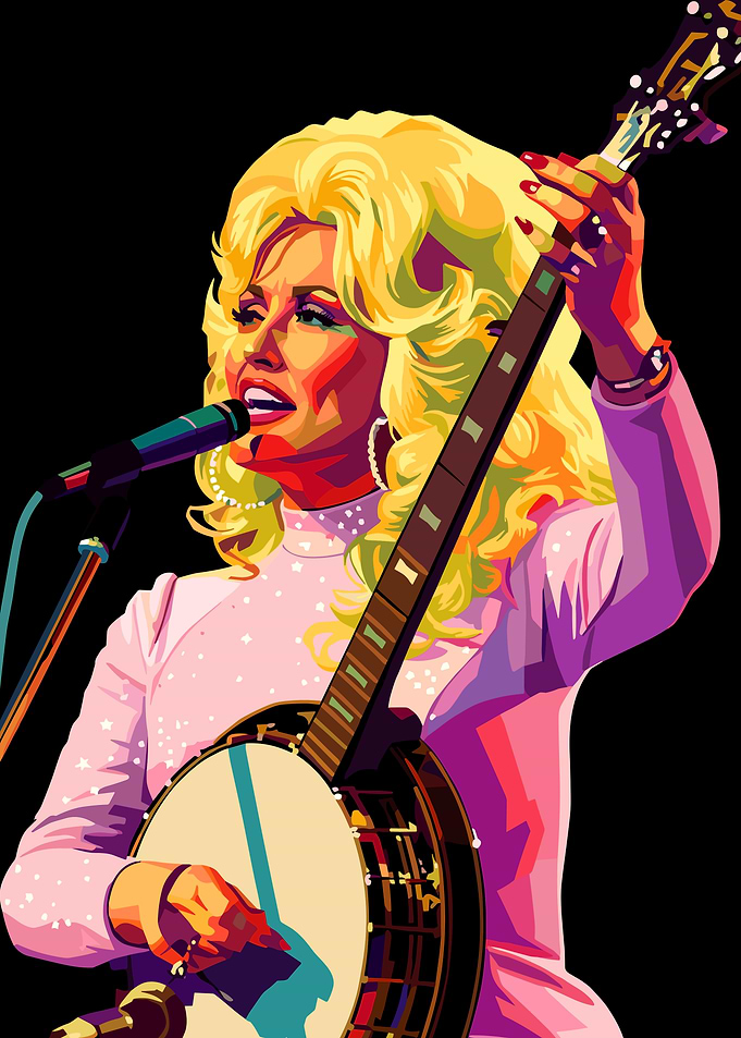 Dolly Parton Banjo Performance Art