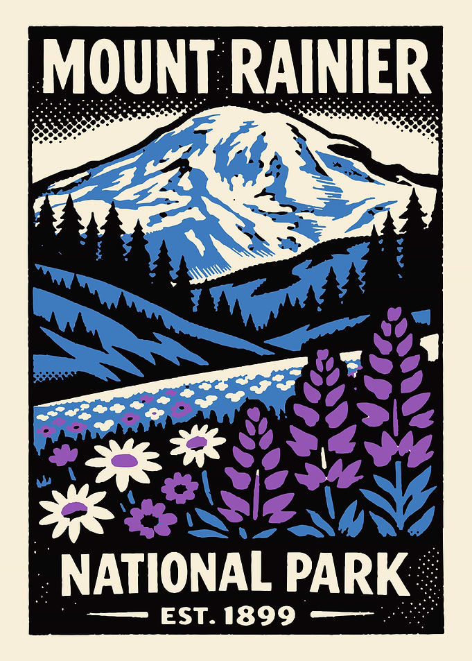 Mount Rainier National Park Poster