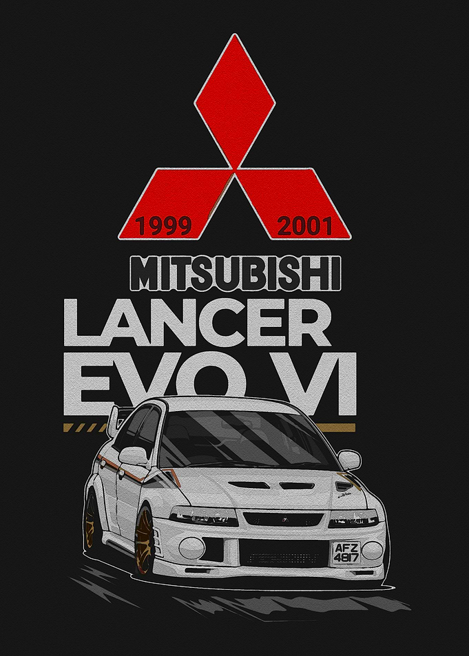Mitsubishi Lancer EVO VI Illustration