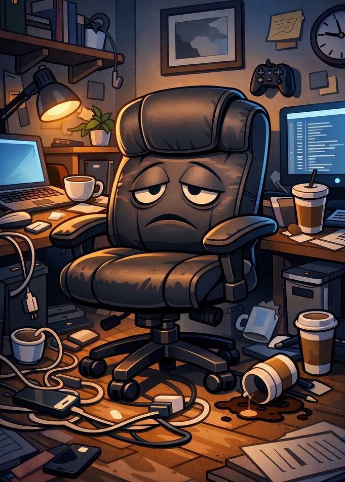 Sad Chair in Messy Room