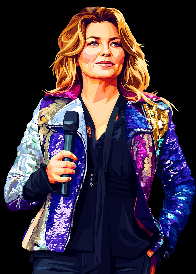 Shania Twain Digital Art Portrait