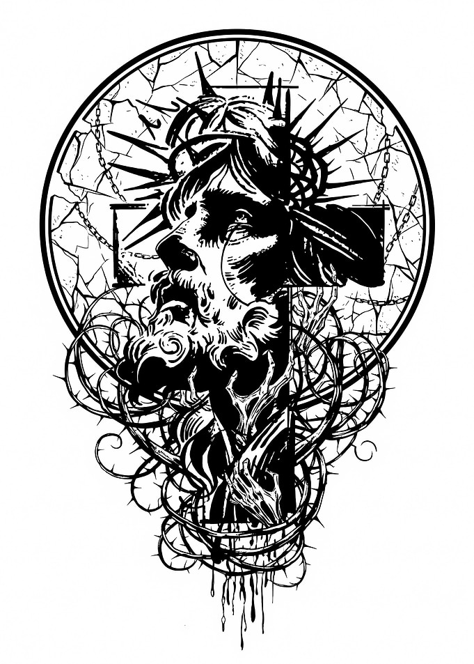 Jesus Christ on the Cross Illustration