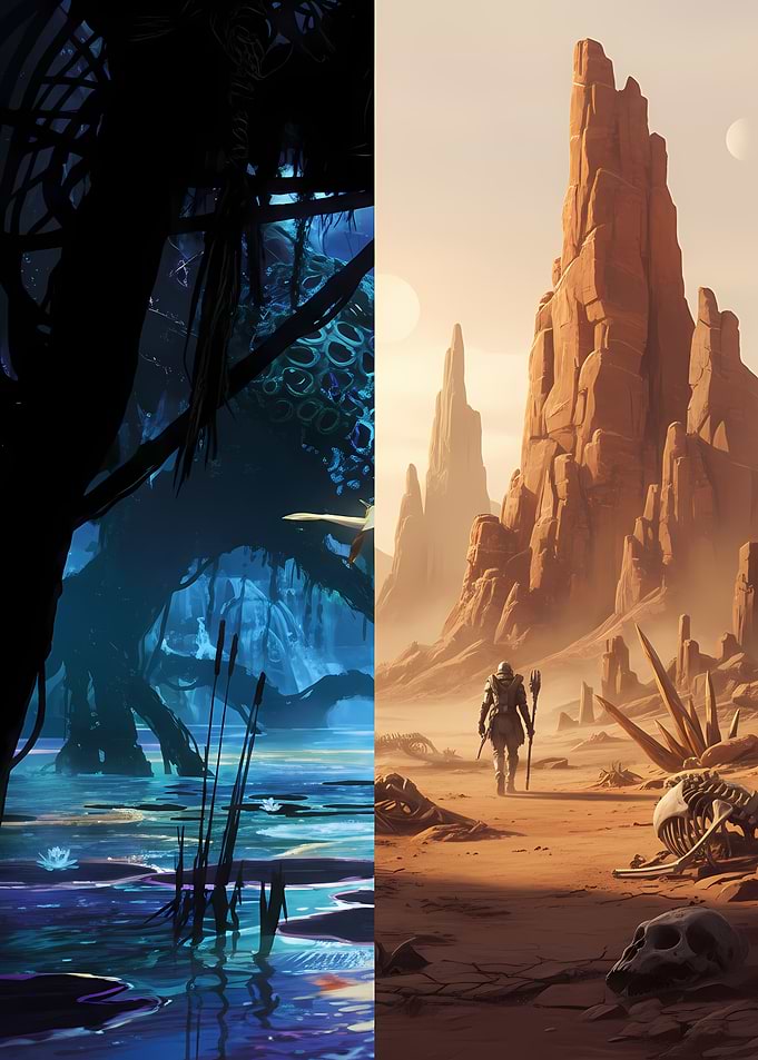 Fantasy Worlds: Swamp and Desert