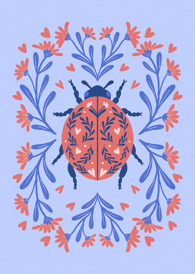 Folk Art Ladybug
