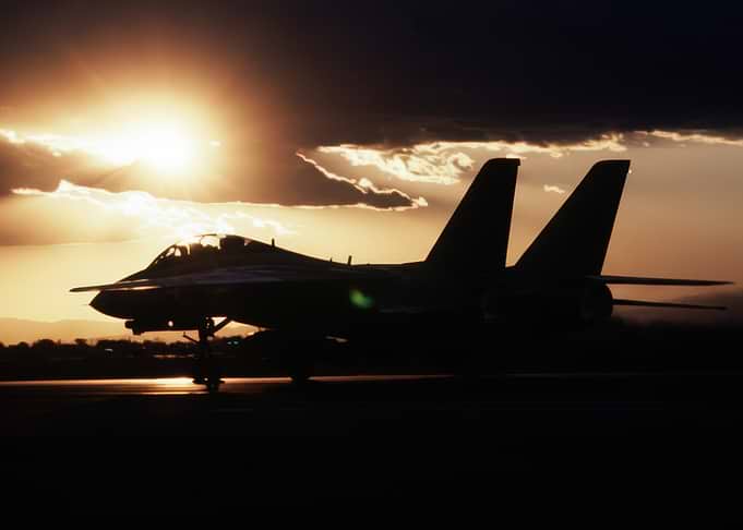 F-14 Tomcat Silhouette at Sunset