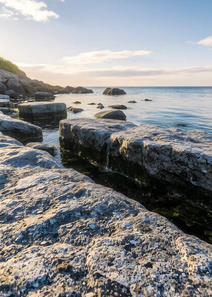 Rocky Coastline at Sunset
