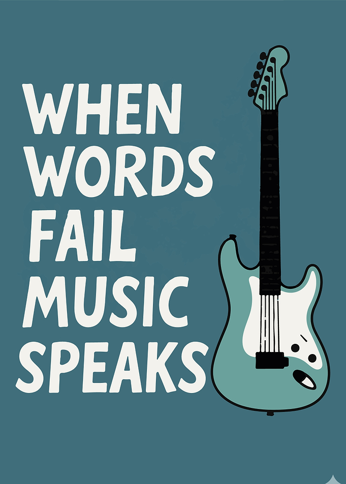 Music Speaks Guitar Art
