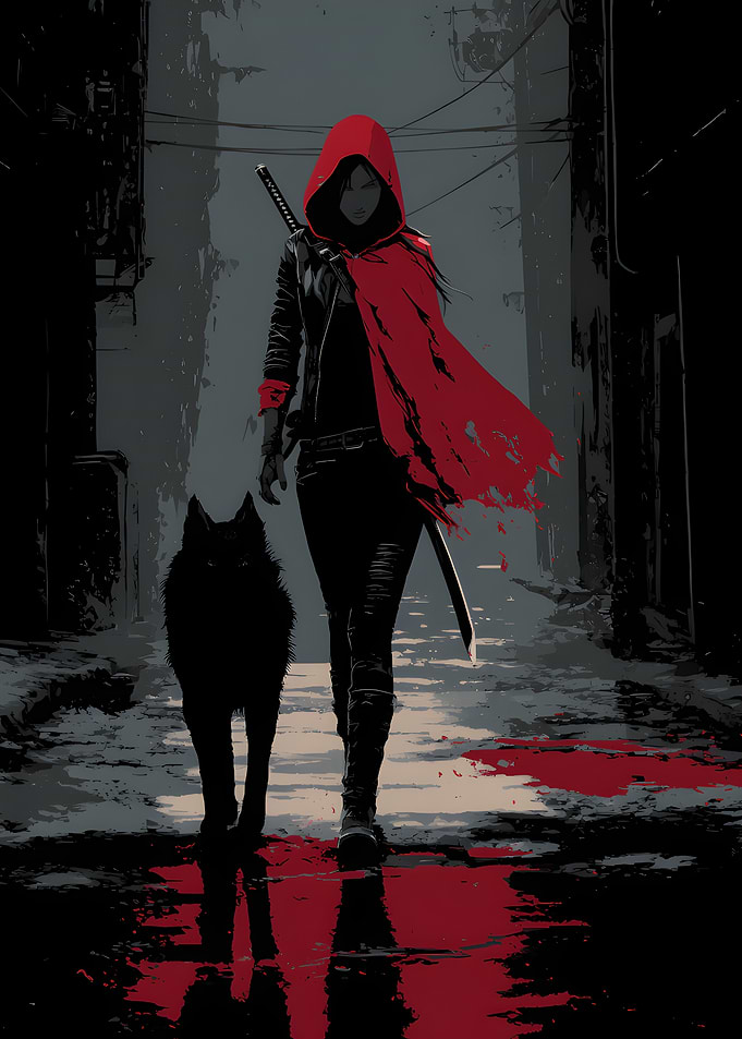 Red Riding Hood with Wolf