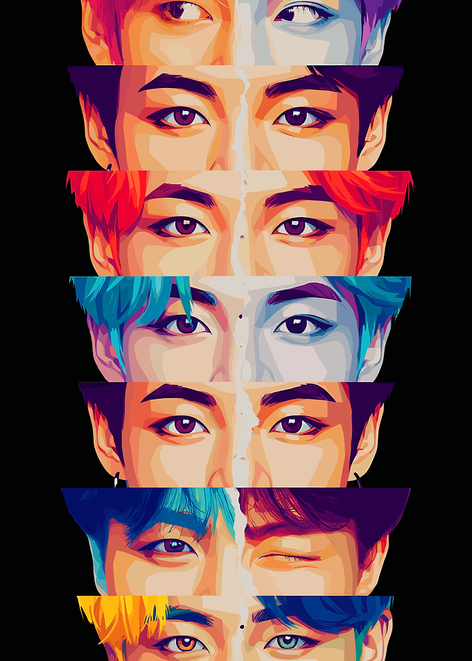 BTS Eyes Pop Art Portrait