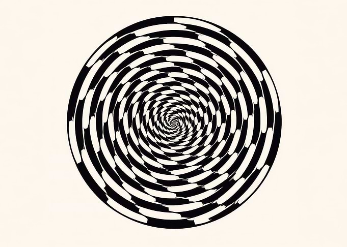 Hypnotic Black and White Spiral