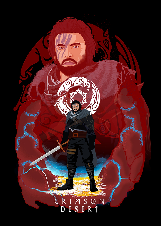 Crimson Desert Character Illustration