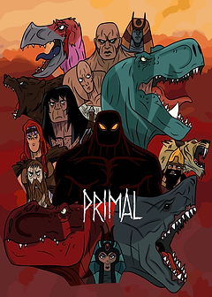 Primal Cartoon Characters Poster