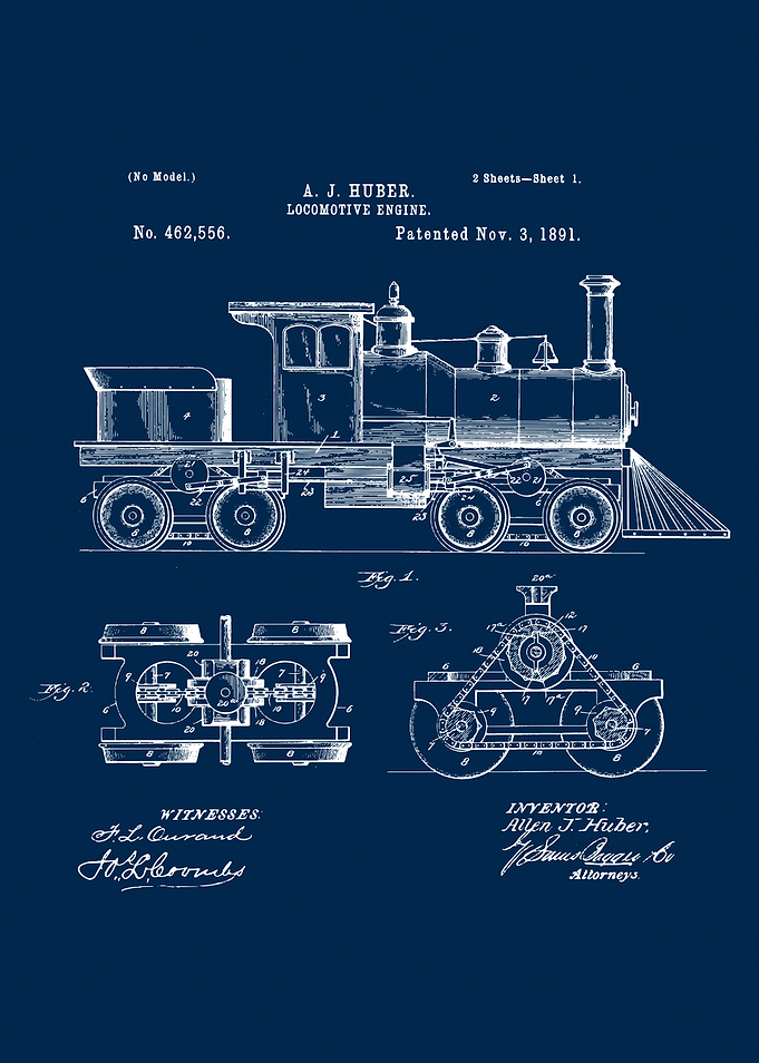 Locomotive engine 1891 Patent