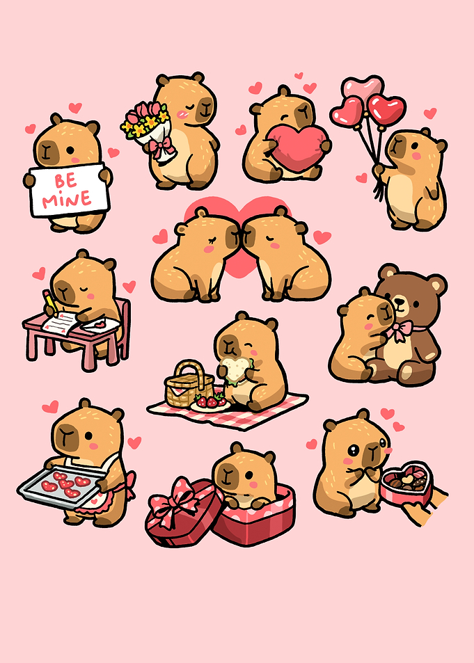 Valentine's Day Capybara