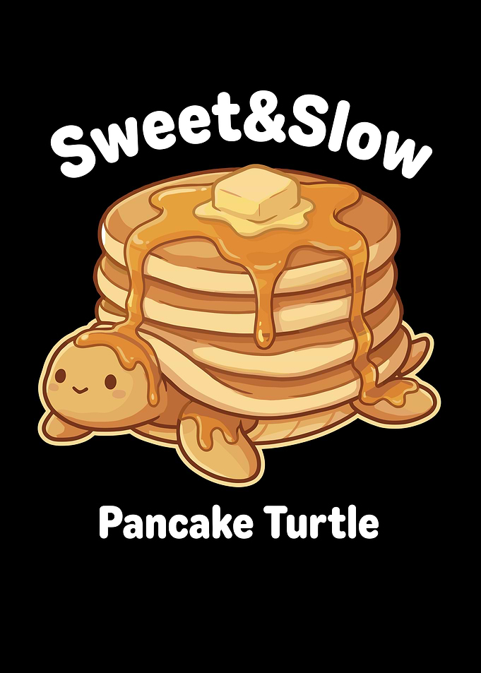 Sweet & Slow Pancake Turtle Illustration