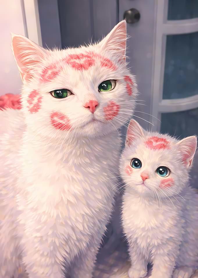 Cats with Kisses