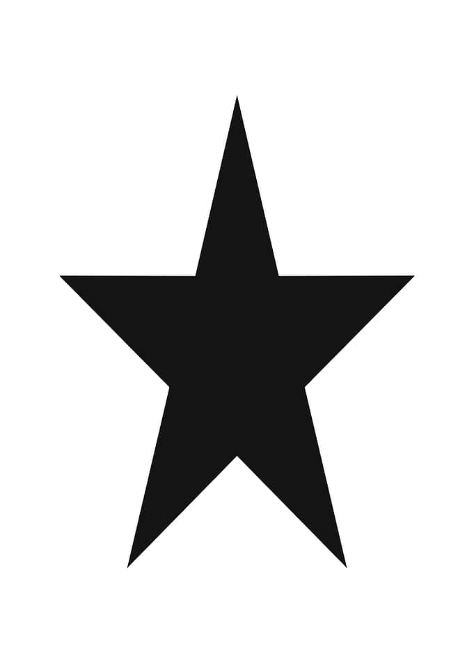 Black Star on White Background