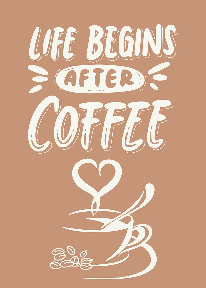 Life Begins After Coffee Illustration