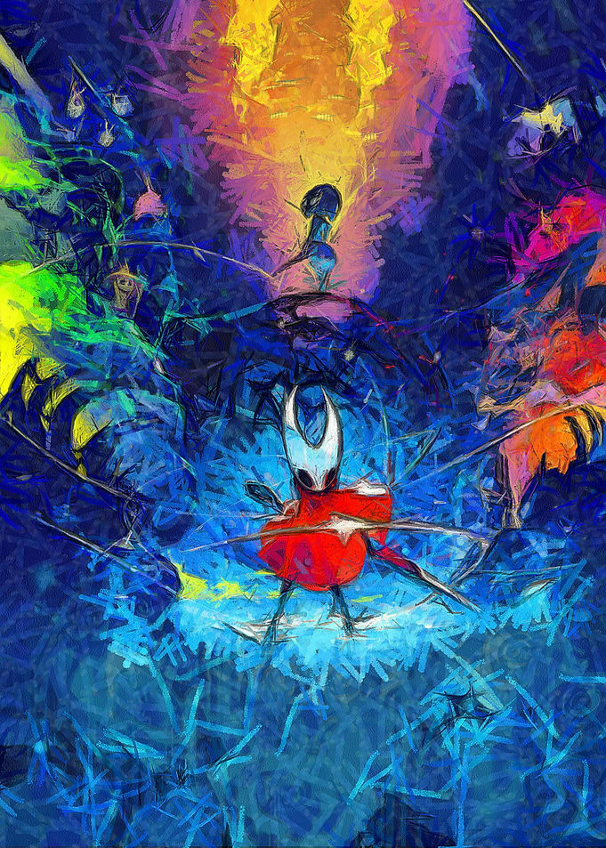 Hollow Knight Silksong Abstract Digital Art