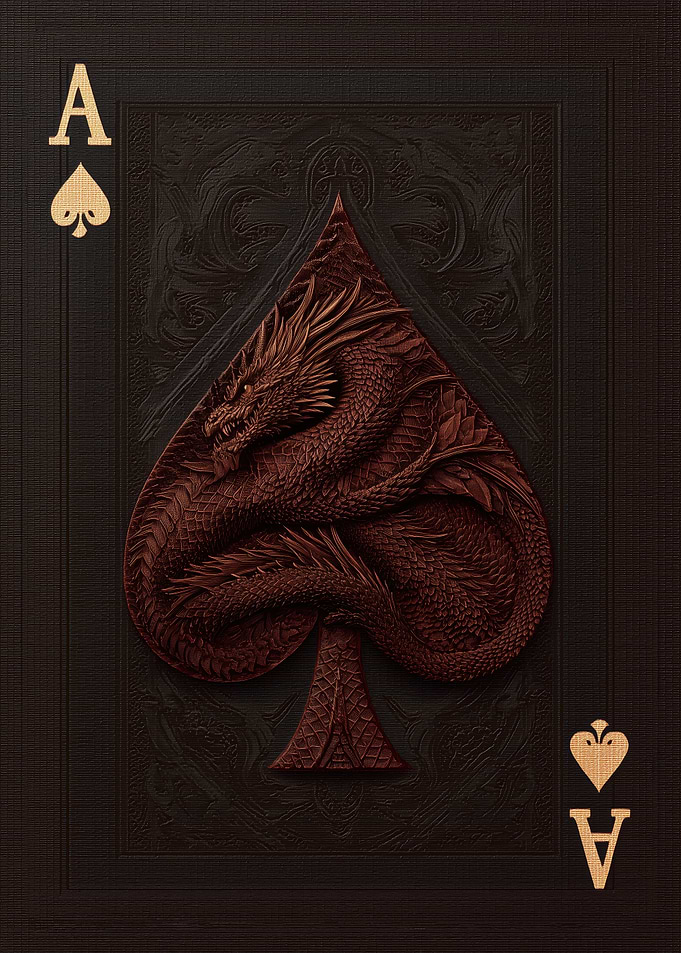 Ace of Spades with Dragon
