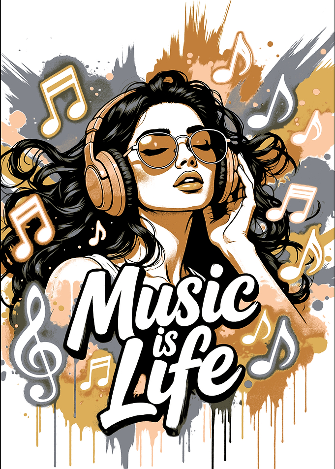 Music is Life - Artistic Illustration