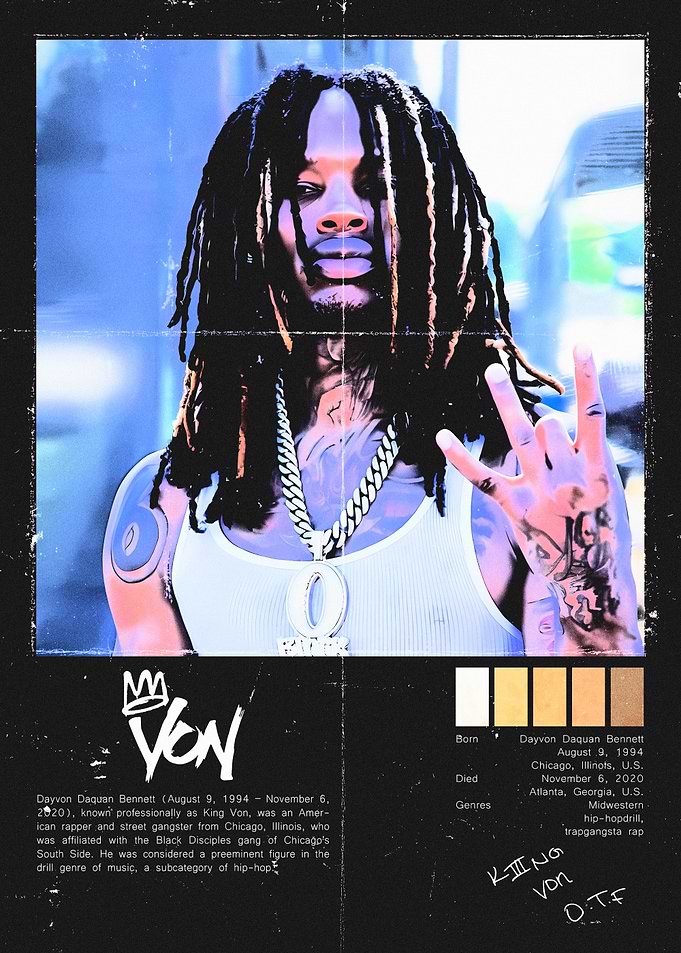 King Von Poster