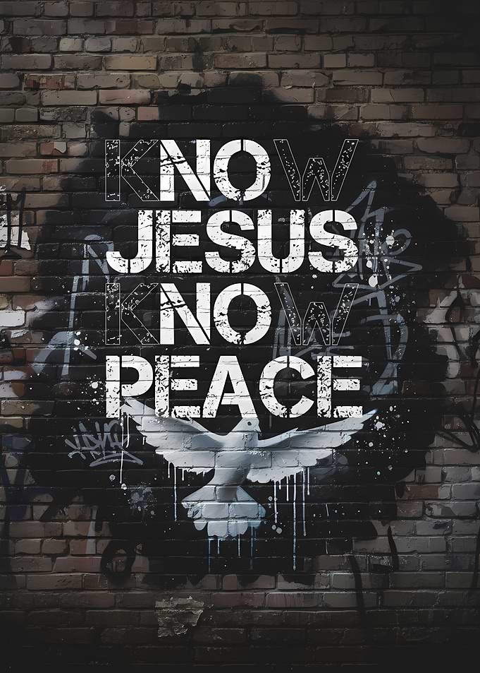 Know Jesus, Know Peace Graffiti Art