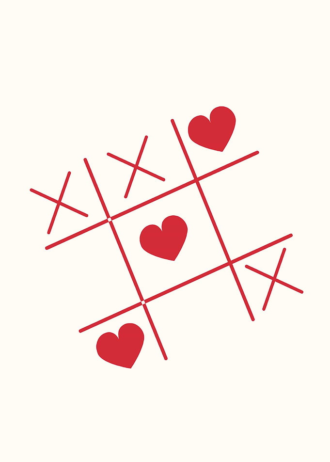 Tic-Tac-Toe with Hearts and Crosses