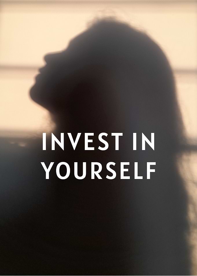 Invest in Yourself Silhouette, Motivational quote