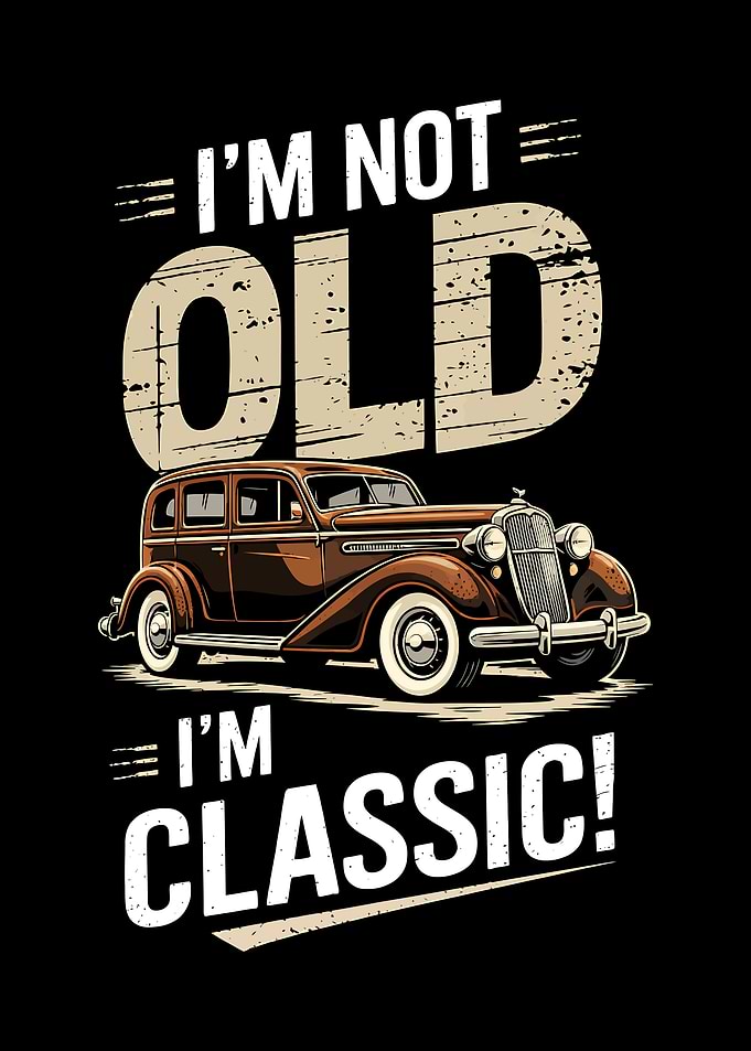 Classic Cars Design Vintage Poster