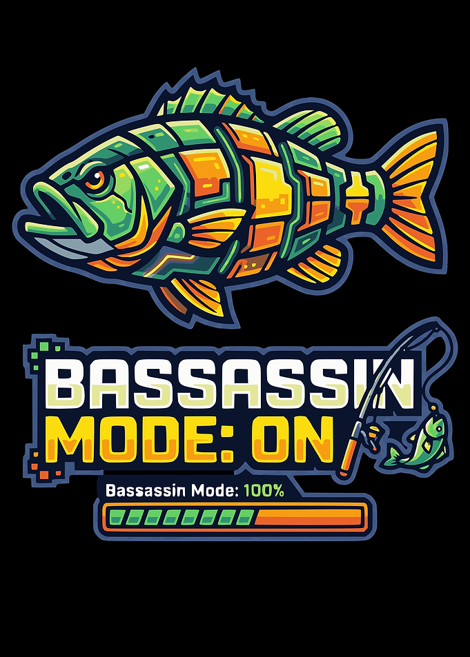 Bassassin Mode: On - Fishing Graphic