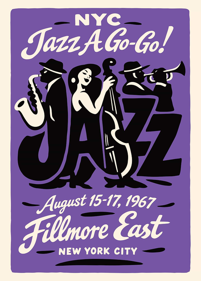 Jazz A Go-Go! Vintage Poster