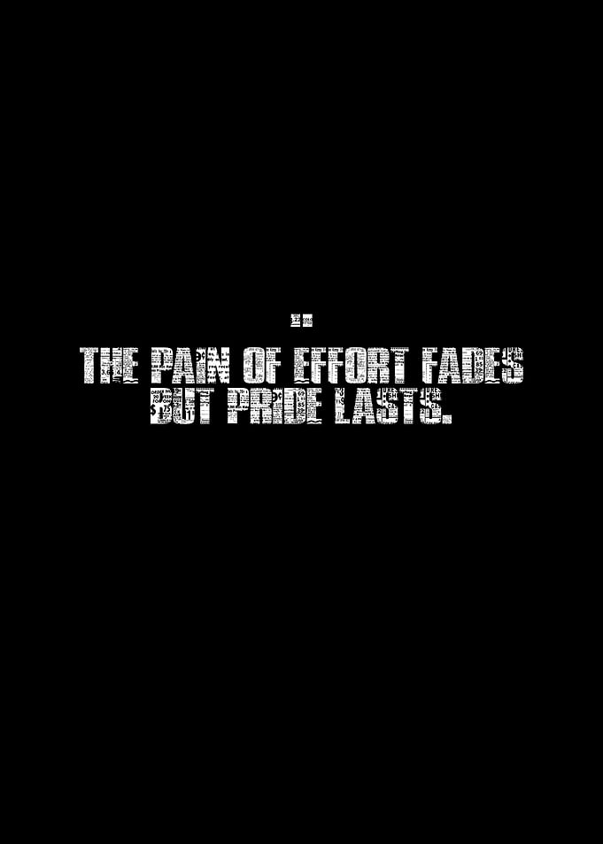 Motivational Quote: Pain vs. Pride