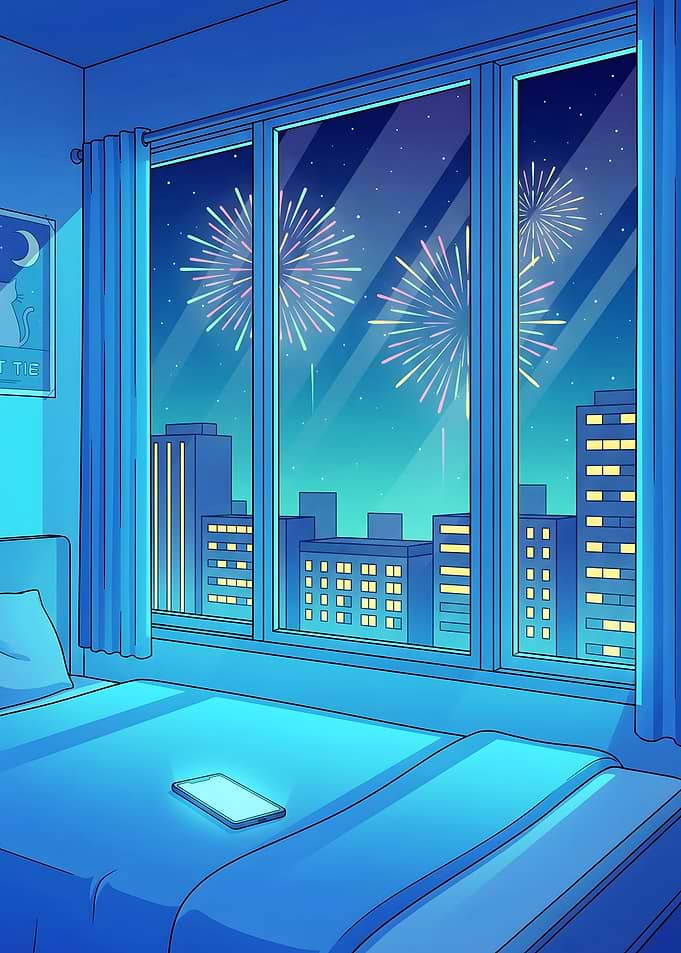Midnight Fireworks View