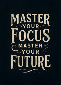Master Your Focus Master Your Future Vintage Motivational Typography
