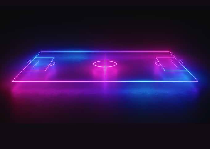 Neon Soccer Field