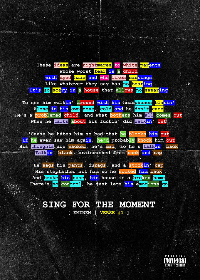 Sing for the Moment - Rhymes Verse 1