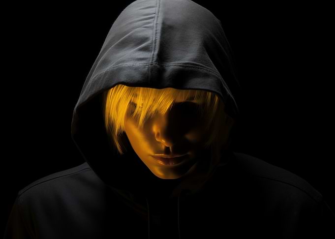 Hooded Figure Golden Light