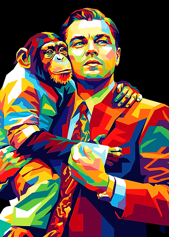 Leonardo DiCaprio with Monkey Pop Art