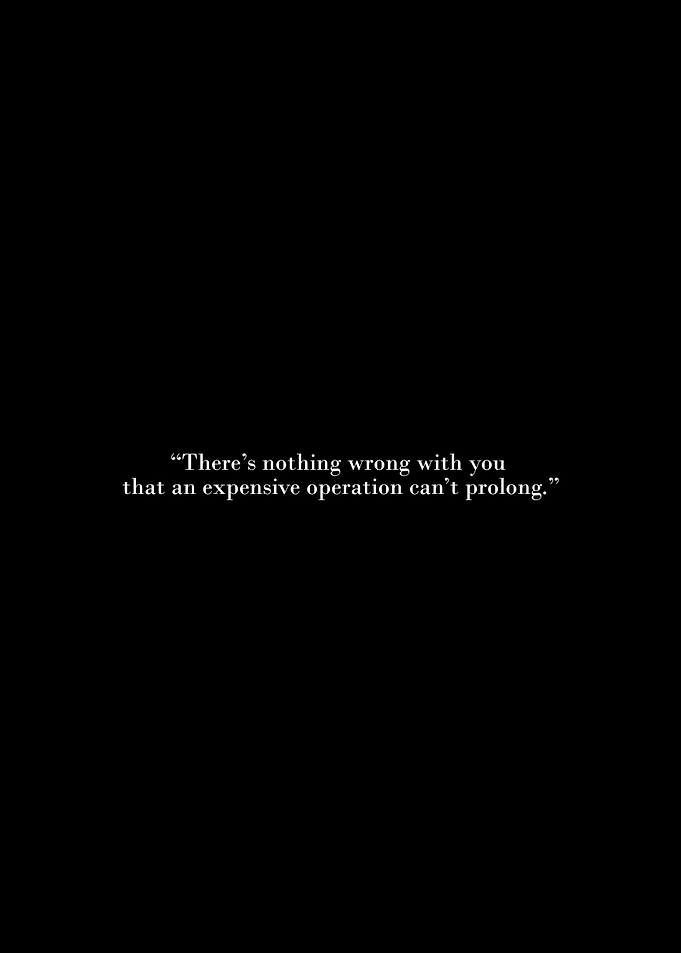 Dark Humor Quote on Black Background