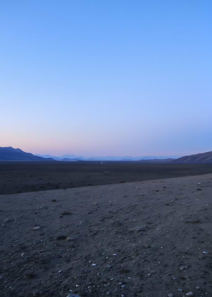 Desert Landscape at Dusk