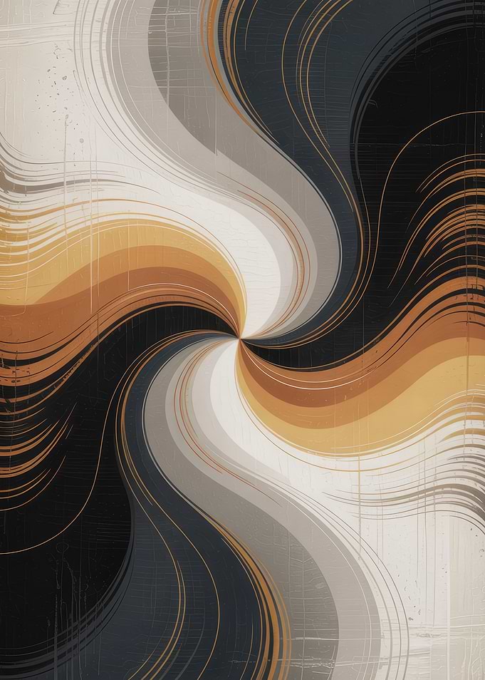 Abstract Swirl Art with Earth Tones