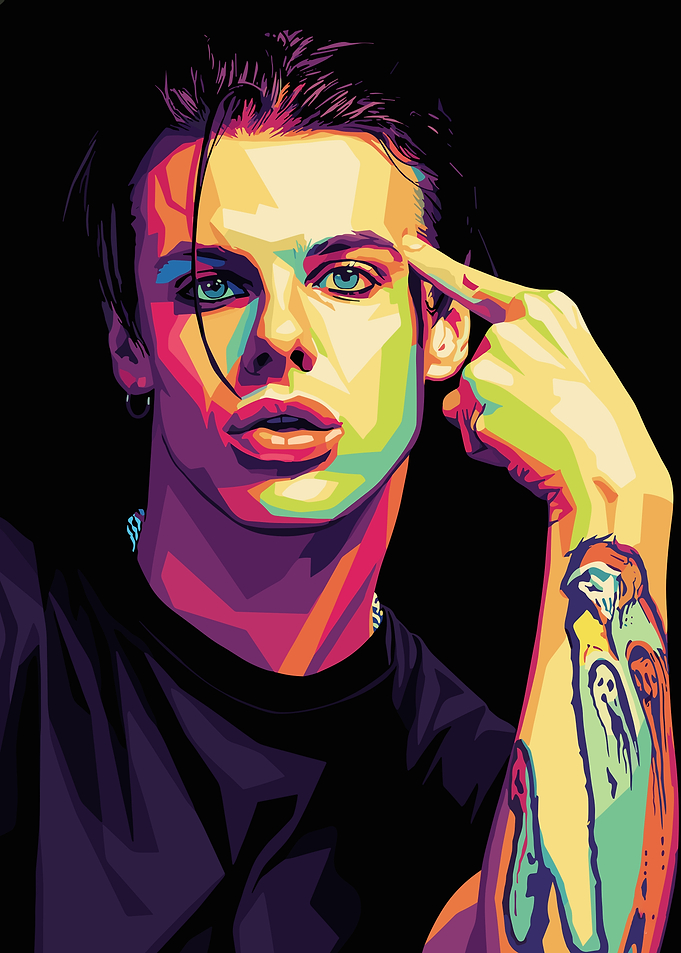 Yungblud Colorful Pop Art Portrait