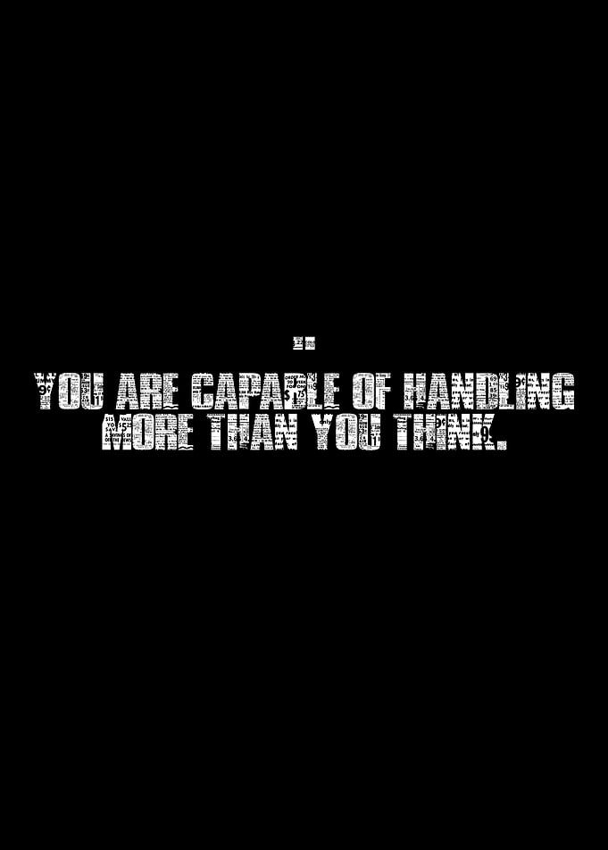 Inspirational Quote on Black Background