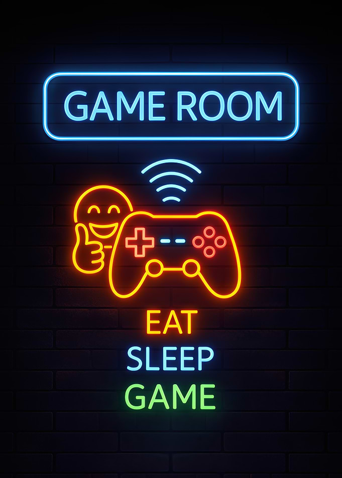 Neon Game Room Sign